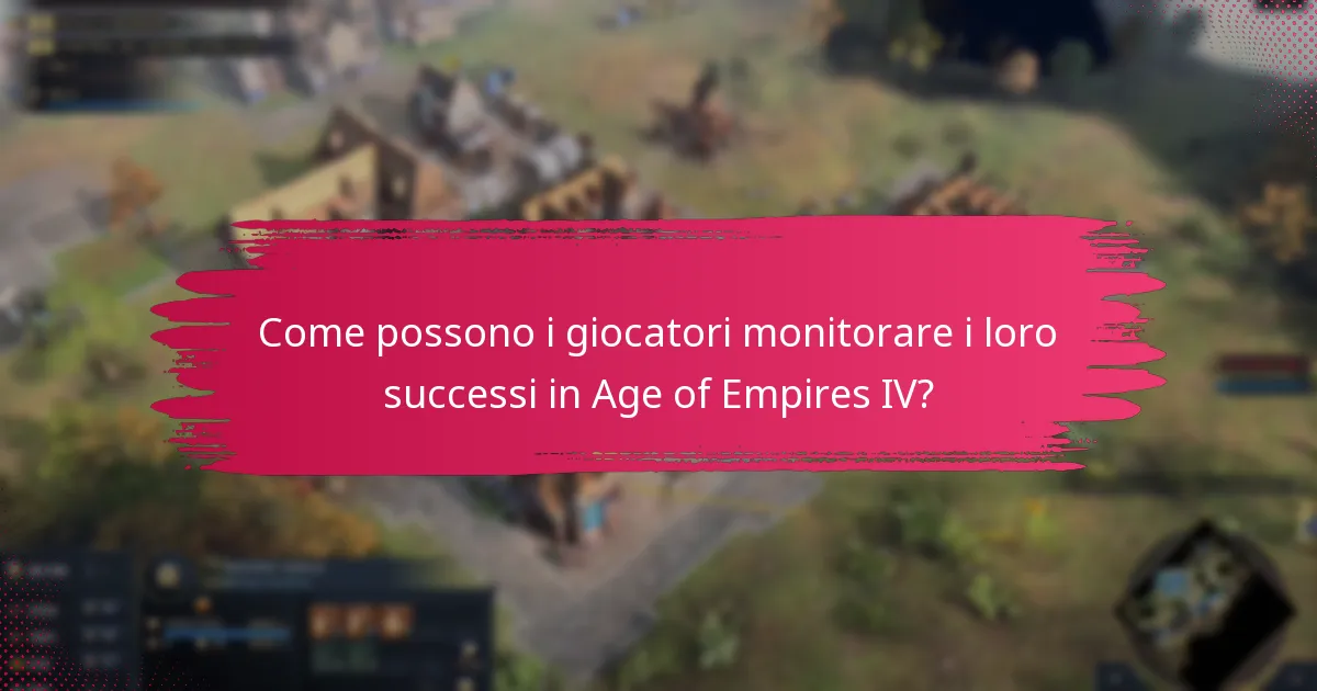 Come possono i giocatori monitorare i loro successi in Age of Empires IV?