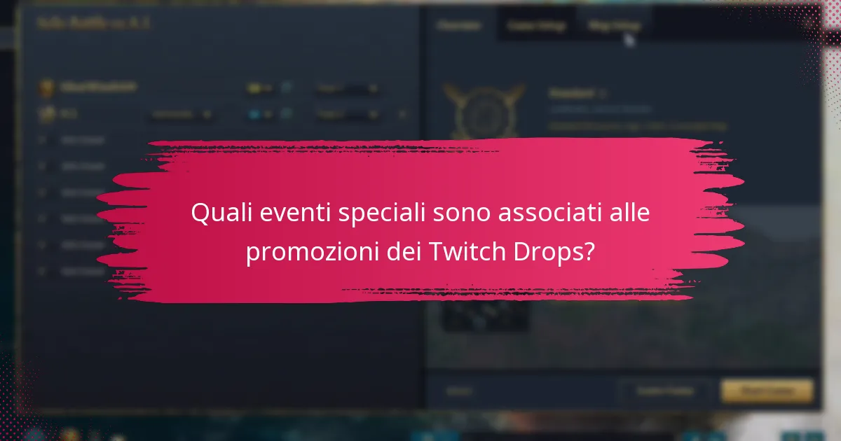 Quali eventi speciali sono associati alle promozioni dei Twitch Drops?
